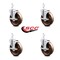 Service Caster 5 Inch High Temp Phenolic Wheel Swivel 7/8 Inch Square Stem Caster Set Brake SCC SCC-SQ20S514-PHSHT-TLB-78-4 - alternate 3